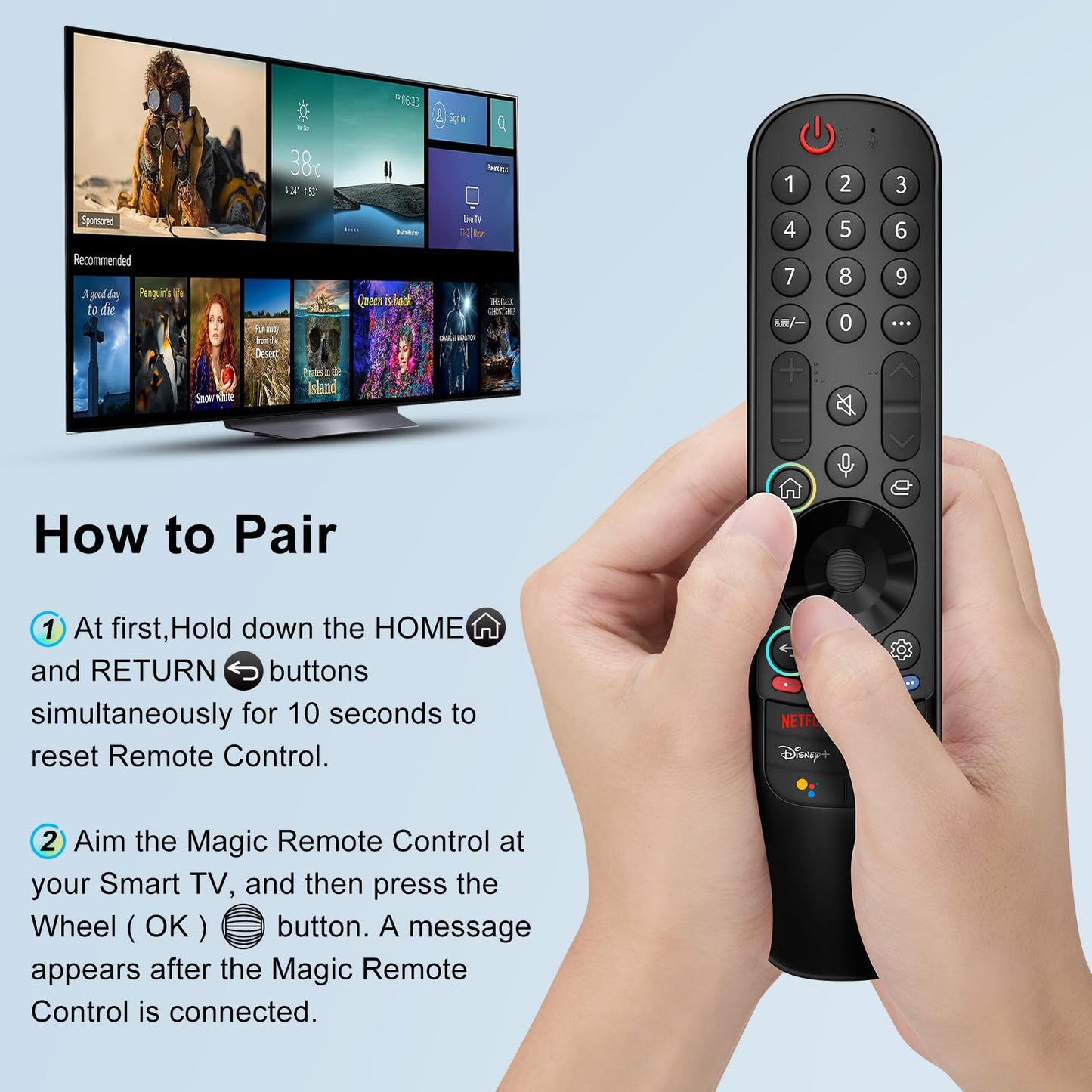 Voice Remote Replacement for TCL Android Smart TVs,RC813 with Google Voice Function