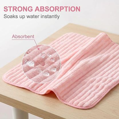 4PCS Pink Microfiber Hand Towels