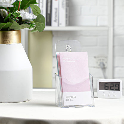 Yookeer 20 Pieces Acrylic Brochure Holder 4 x 8 Inches Rack Card Holder Clear Pamphlet Holders Display Stand for Vendors, Brochure, Trifold, Magazine, Pamphlet, Booklets