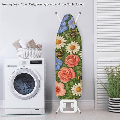 Rose Ironing Board Cover Non Stick Scorch Ironing Board Cover and Pad Standard
