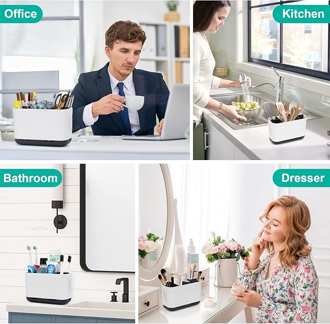 Toothbrush Holders for Bathrooms, Electric Toothbrush and Toothpaste Holder