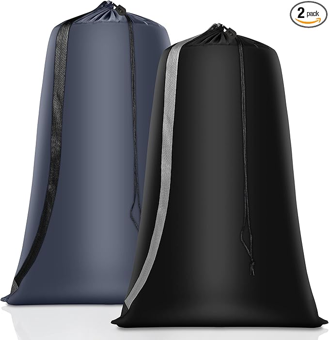 Heavy Duty Laundry Bag 2 Pack XL Nylon Laundry Bags