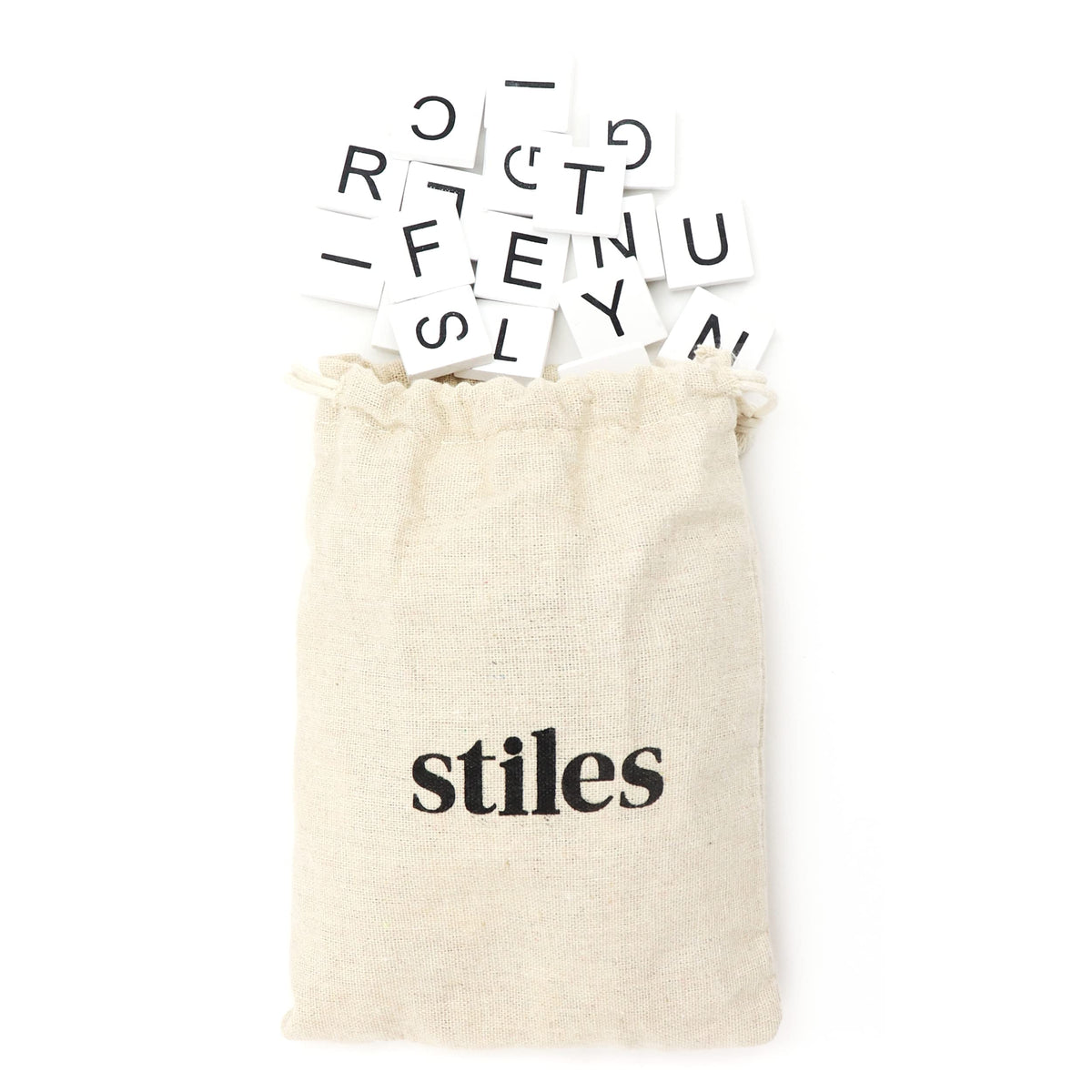 Stiles 100 Piece Magnetic Wooden Letter Tiles - Alphabet Magnets for Whiteboards, Refrigerators & Magnetic Letter Boards - Changeable Letters for Craft & Announcements, White