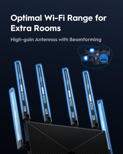 Cudy BE6500 WiFi 7 Router Dual Band Gigabit Gaming Router, 6500Mbps, VPN Client and Server, Cudy Mesh and APP Compatible, Broadcom 2 GHz Quad-Core CPU, WR6500