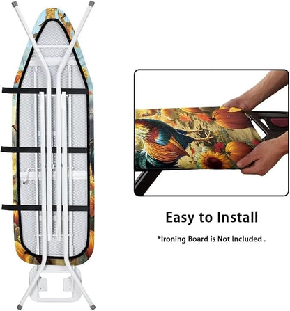 Farm Rooster Ironing Board Cover, Resist Scorching and Staining, 15x54 Heavy