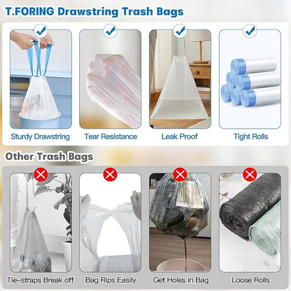 6 Gallon Trash Bags Drawstring 1.1 Mil