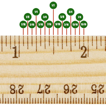 KINJOEK 72 Packs 30cm 12 Inch Wooden Rulers, 2 Scale Imperial Metric Double Sided Pine Wood School Measuring Ruler Bulk for Home Classroom Student Office Use Drafting Supplies