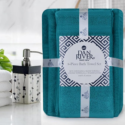 DAN RIVER 8 PC Luxury Bath Towels