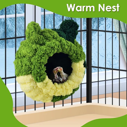 KATUMO Bird Nest, Small Sun Conure Breeding House Parrotlet Snuggle Hut Lovebird Bed for Conure, Lovebird, Zebra Finch, Loriculus, Hamster and Other Small Birds (Less Than 5 inches Long)