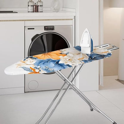 Floral Print Ironing Board Cover and Pad 15x54 Inch Standard Ironing Board Cover