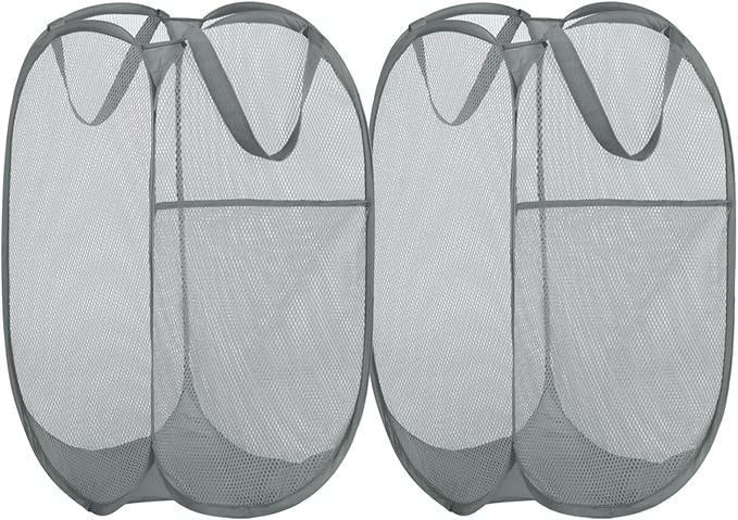 BATTOO Deluxe Strong Mesh Pop up Laundry Hamper Basket