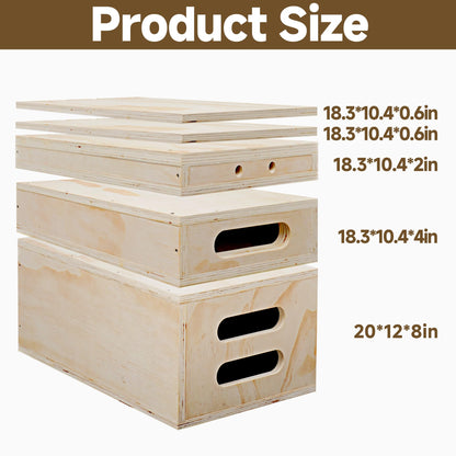 MYOYAY Photography Apple Box Set of 5, Standard Studio Apple Box with Magnetic Lid for Photo Studio Film Photography Prop, Nesting Apple Boxes Set for Supporting Height-Adjusting