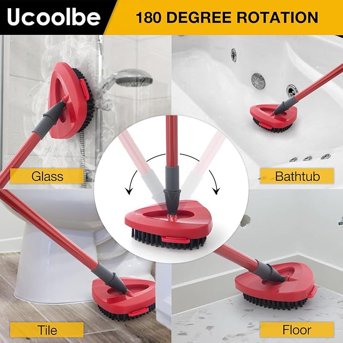 2 Pack Upgraded Spin Mop Scrub Brush Replace Head Compatible
