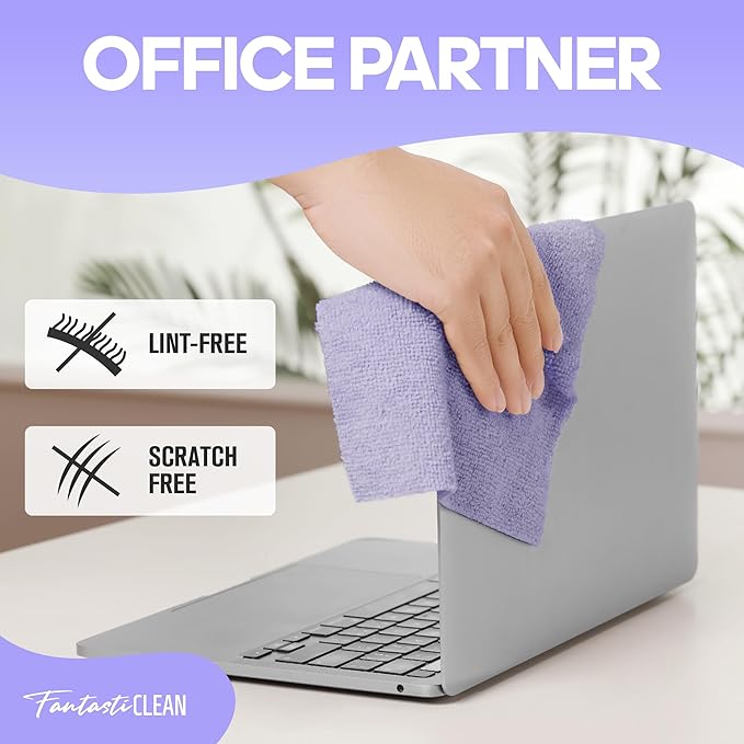 Fantasticlean Microfiber Cleaning Cloth Roll -60 Pack, Tear Away Paperless