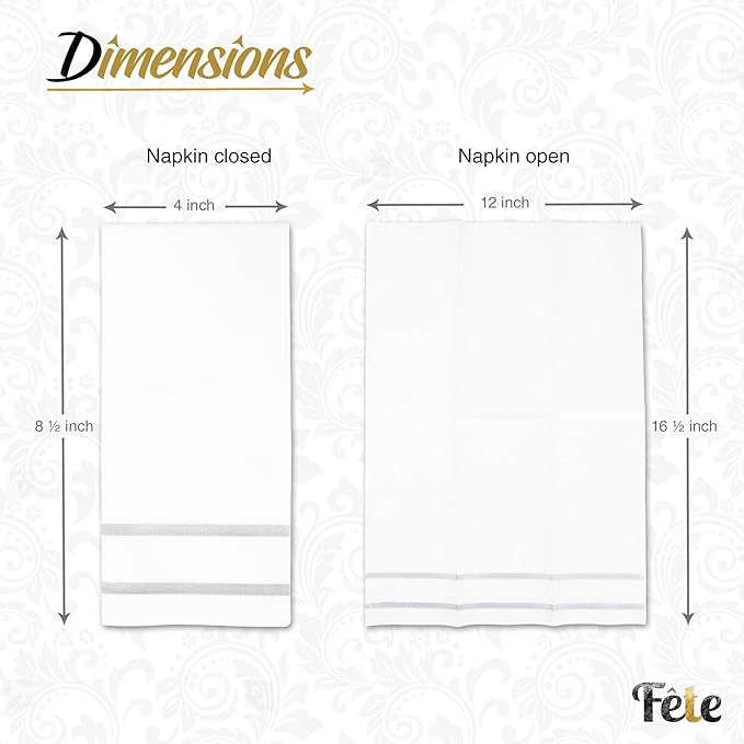 Fete Disposable Hand Towels for Bathroom, Anniversary, and Wedding Napkins for