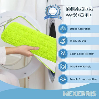 7 Count Reusable Microfiber Mop Pads