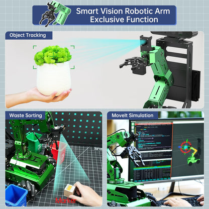 HIWONDER JetAuto Pro ROS2 Robot Car with 5DOF AI Vision Robotic Arm Support SLAM Mapping/Navigation/Autonomous Driving/Python for Engineering Student and Adults（Advanced Kit with Jetson Nano 4GB）