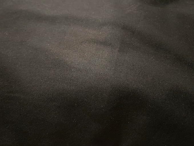 Natural Cotton Canvas Dog Bed – Raw Cotton Filled Pet Cushion Insert, Breathable Eco-Friendly Dog Mattress, Durable Washable Cover with Zipper (Black, Medium 42"x29"x4")
