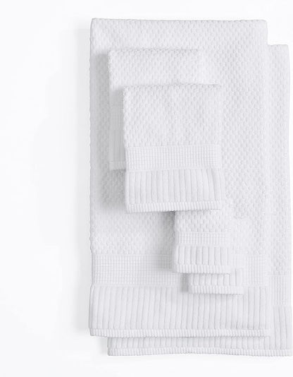 NY Loft 100% Cotton 6 Piece Bath Towel Set | White Towels | Oeko-TEX® Standard