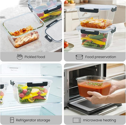 2 Pack Large Glass Storage Containers