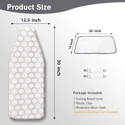 SheeChung Small Ironing Board Cover and Pad 12"x32", Tabletop Ironing Board