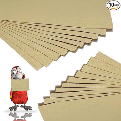 10pcs Gravel Liner Paper for Bird Cage, 11 x 17 inch Birdcage Liner Bedding Calcium Paper Special for Bird Cage in Sea Sand Pick Your Size (10)