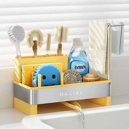 Nacial Sponge Holder for Kitchen Sink, Sink Caddy Organizer