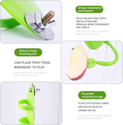 2 Pack Cuttlebone with 3 in 1 Food Holder, Natural Cuddle Bones for All Pet Birds Cockatiels Parakeets Budgies Finches(5.5~6 Inch, Midium Size)