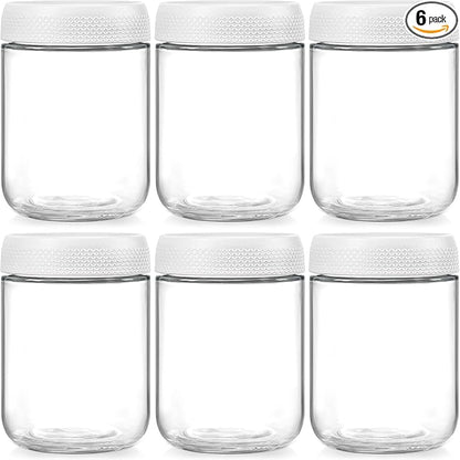NETANY 6-pack 16oz Glass jars