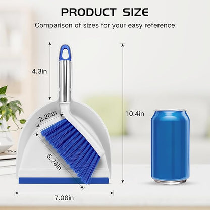 NACENA Mini Broom and Dustpan Set, Small Dust Pan and Brush Set