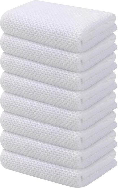 Kitinjoy 100% Cotton Waffle Weave Kitchen Hand Towels