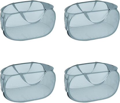 4 Pcs Mesh Popup Laundry Hamper, Opening Laundry Basket, Popup Laundry Basket