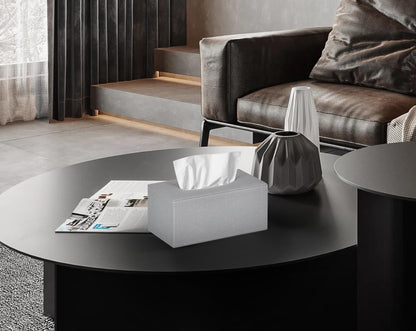 Colylan Tissue Box Cover Rectangular Tissue Box Holder for Bathroom (Grey)
