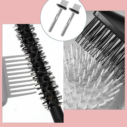2Pcs Hair Brush Cleaning Tool 2-in-1 Comb Cleaner