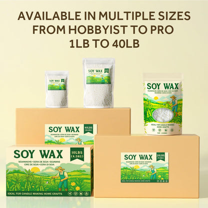 NORVENCE Soy Wax for Candle Making, Natural Soy Wax Flakes 2lb, Premium Candle Wax for DIY Candle Crafting