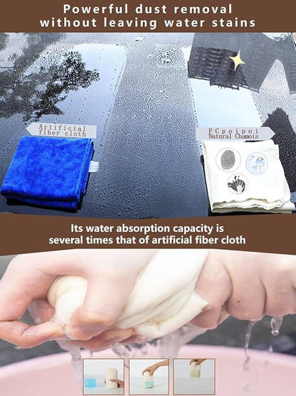 Eyeglass Cleaning Cloth Natural Chamois Leather Camera Lens Cleaning