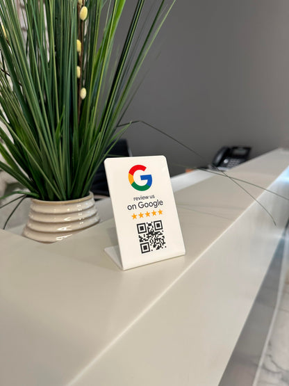 ProsperQR - Google Review Stand - NFC & QR Code, Easy Setup, For All Businesses (3-Pack)