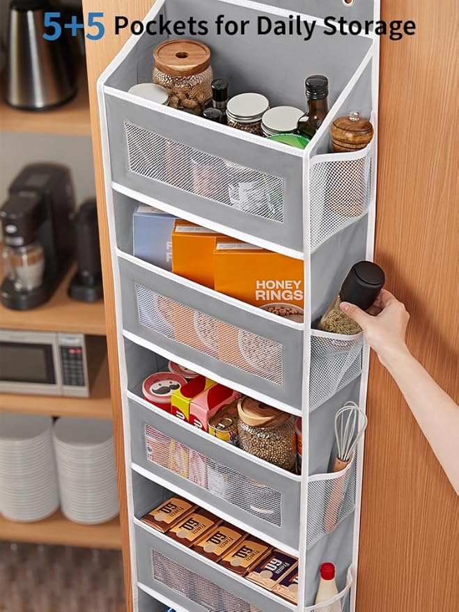 JARLINK 2 Pack Over the Door Organizer Storage, 5 Shelf Hanging Door Organizer