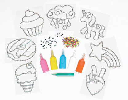 Creativity for Kids Easy Sparkle Window Art Kit | Make 7 Colorful Window Art Designs with Paint & Sparkle | Relaxing DIY Craft & Creative Activity for Kids Everywhere (Ages 6+)