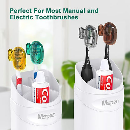 Mspan Toothbrush Protector Travel Cover: Brush Head Cap Cute Clip Case Bulk
