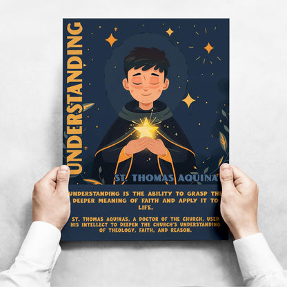 Catholic Saints Posters for Kids - Set of 16 (11x14) Unframed Christian Classroom Decor - Bible Virtues Quotes from Saints - Sunday School & Faith Bulletin Board Decorations
