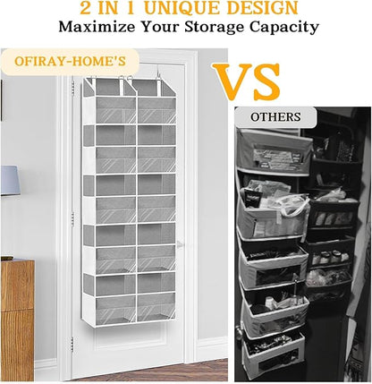 Over The Door Organizer, 5-Tier Extra Large Behind Door Storage