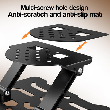 3-in-1 Adjustable Projector Mount Stand – Universal Ceiling/Wall/Table Mount with 180° Dual-Axis Rotation, Multi-Hole Design, Anti-Slip Pads, 1/4" Screw Compatible for Mini & Standard Projectors