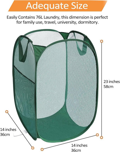 2 Pack Durable Collapsible Laundry Baskets
