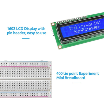 SunFounder Project The Most Complete Electronics Starter Kit Compatible with Arduino Mega 2560 R3 Mega328 Nano, 73 Tutorials Included