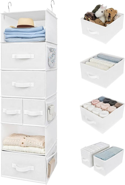 GRANNY SAYS Hanging Closet Organizer and Storage, 6 Shelf Clothes Organization
