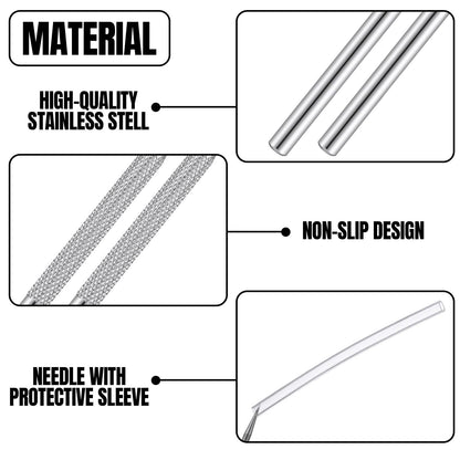 Lasnten 20 Pcs Clay Sculpting Tools Clay Needle Ceramic Needle Modeling Carving Stainless Steel Pottery Tools Polymer Detail Sculpture Supplies for Sculpting Carving DIY Craft Texture Art
