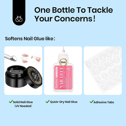 Beetles Nail Prep Kit Nail Dehydrator and Primer Nail Care Tool Kit 20ml Large Capacity Acid-Free & Hema-Free Dehydrate Bond Primer with Manicure Tools for Acrylic Nail Gifts for Women