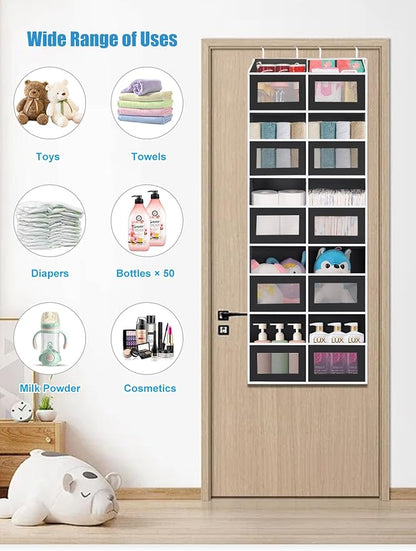 Over the Door Organizer Hanging- 10 Compartments, 80 lbs Load Behind Door