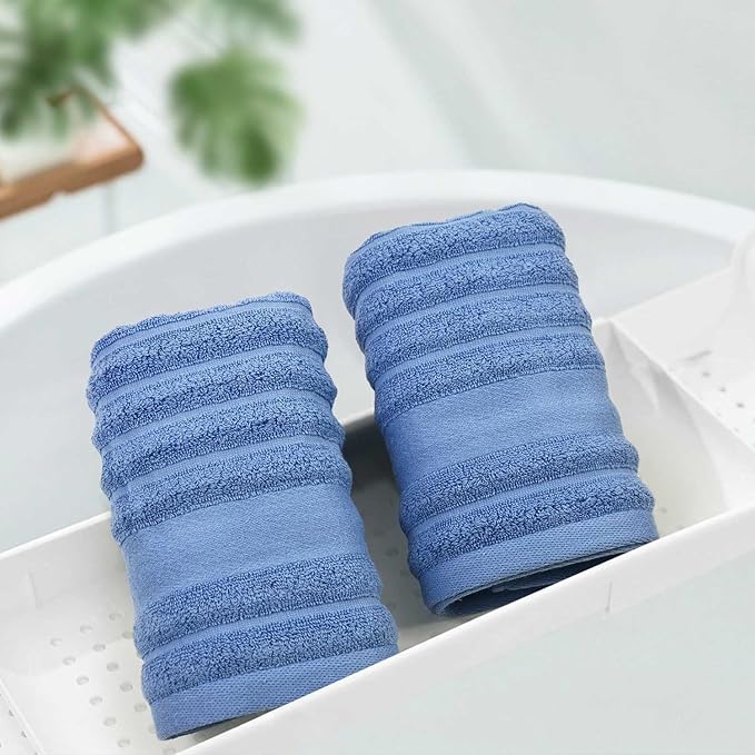Jacquotha Ribbed Hand Towels for Bathroom, Hotel & Spa Quality Soft Hand Towel